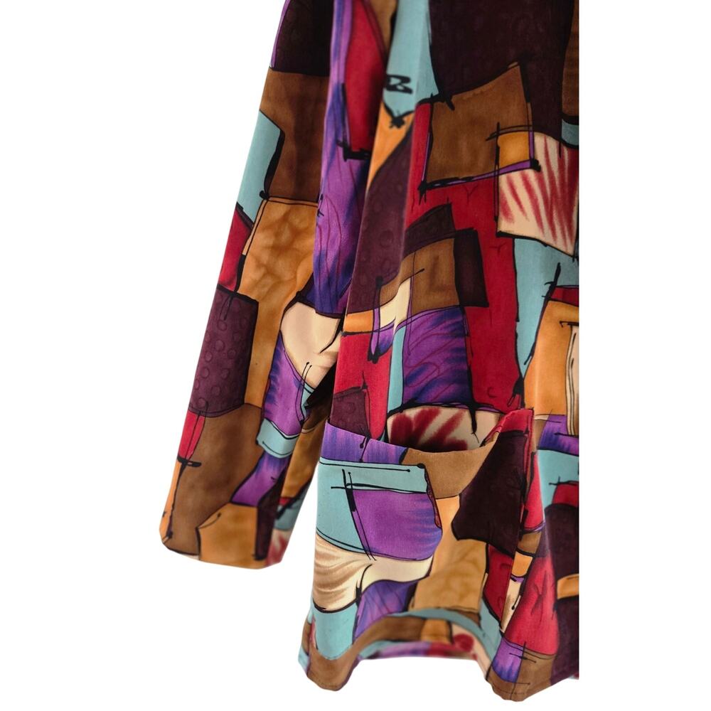 Vintage 80s Courtenay Abstract Art Oversized Jacket Psychedelic Blazer - Picture 3 of 7